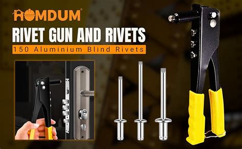 Homdum Non Slip 10 inch Rivet Gun and Rivets, Riveter Nail Gun, Pop ...