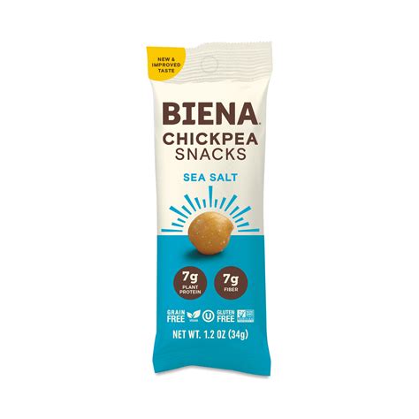 Biena Chickpea Snacks, Sea Salt, Single Snack Pack | Thrive Market