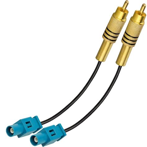 RF SIGNAL 2 Pack 6 inch Fakra Z Male to RCA Male Pigtail Cable for Car ...