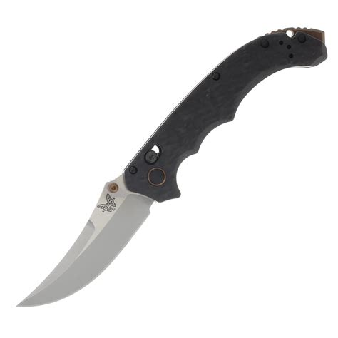 Benchmade Mini Bedlam 3.45 Inch Plain Stonewash Trailing Point