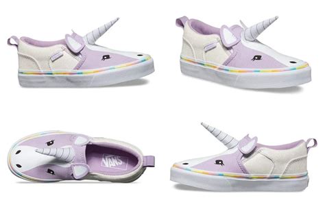Buy Vans Girls Asher V Purple Unicorn Shoes Sneakers (6 M US Kids) at ...