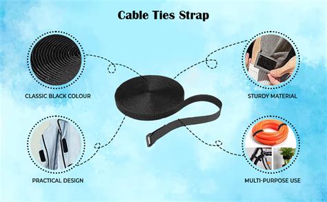 HASTHIP® Cable Organiser, Cable Ties Strap, Adjustable Multipurpose ...