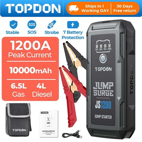 Topdon JS1200 Boost Plus GB40 1000 Amp 12-Volt India | Ubuy