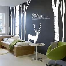 Home Decor Decals by Large Birds Birch Tree Buck Wall Stickers Forest Wall Home Decor Decals