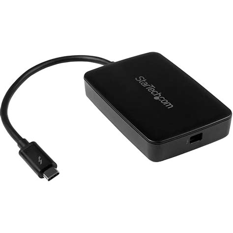 StarTech TBT3TBTADAP Thunderbolt 3 USB-C to Thunderbolt Adapter (Black ...