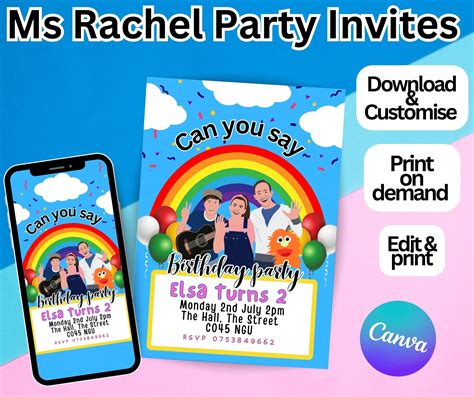MS RACHEL BIRTHDAY Party Pack, Ms Rachel Party Decorations, Ms Rachel ...