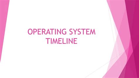 Image result for Operating System Timeline Chart