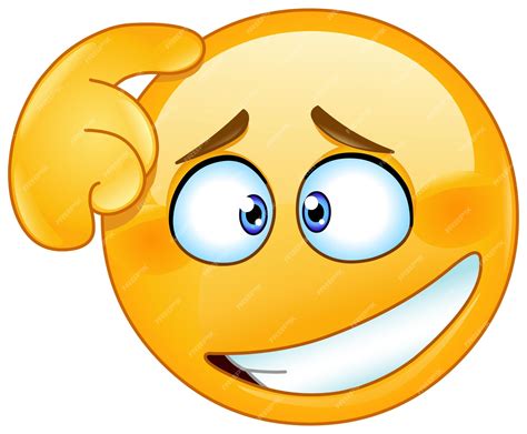 Premium Vector | Puzzled Emoji Emoticon Scratching Its Head