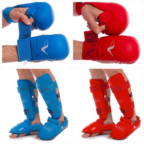 Захист карате битки рукавички накладки фути на ноги руки WKF защита ...