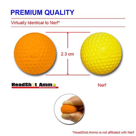 [110 Rounds] Nerf Rival Compatible Ammo by HeadShot Ammo - Bulk Orange ...