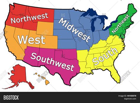 Regional Map United Image & Photo (Free Trial) | Bigstock