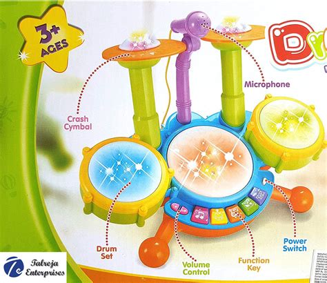 Buy TALREJA ENTERPRISES Fun Beat Jazz Musical Drum Set with Mic ...
