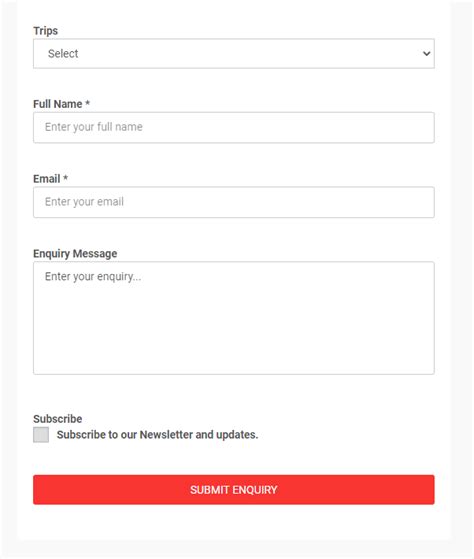 Embedded Code for Enquiry Form 的图像结果