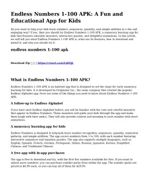 Image result for Endless Numbers Learning