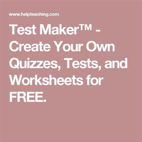 Image result for Create Your Own Test