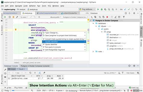 Image result for PyCharm to Use Python to Bring in SQL