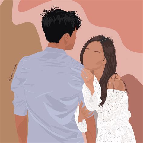 young couple illustration