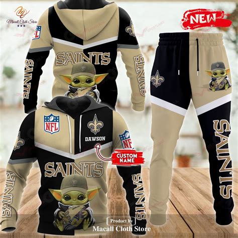 Personalized Name New Orleans Saints NFL Baby Yoda Sports Hoodie ...