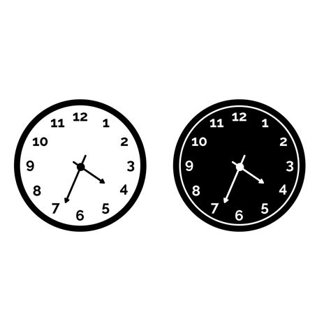 Clock face icon vector set. Wall Clock illustration sign collection. Time symbol. watch symbol ...