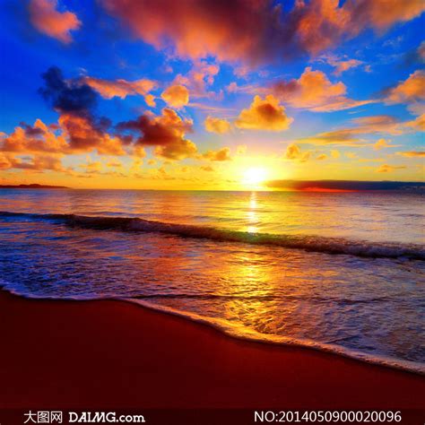 海边日落美景摄影图片_大图网图片素材