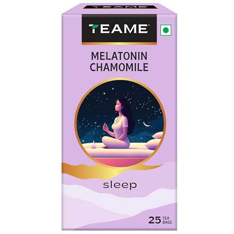 TE-A-ME Melatonin Chamomile Tea for Sleep, 25 Tea Bags | Helps in Night ...