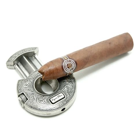 V Cut Cigar Cutter with Punch | Cigar Star | Shipped From Canada