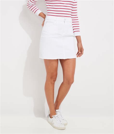 Shop White Denim Skirt at vineyard vines