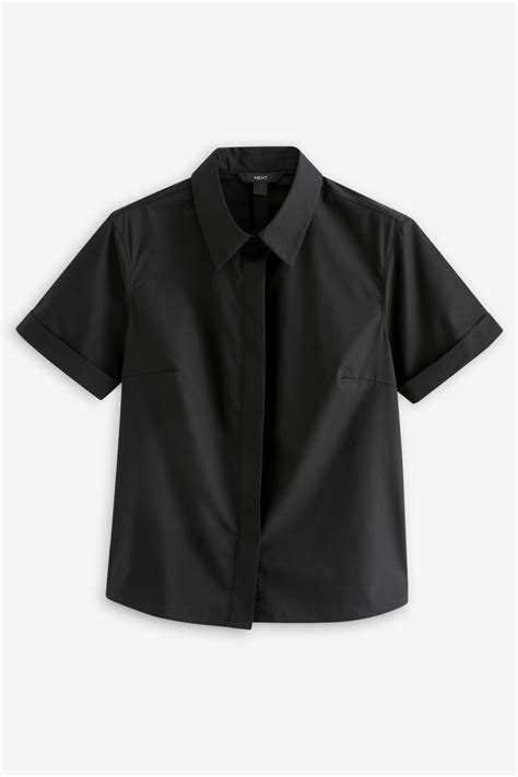 Buy Black Short Sleeve Collared Shirt from the Next UK online shop