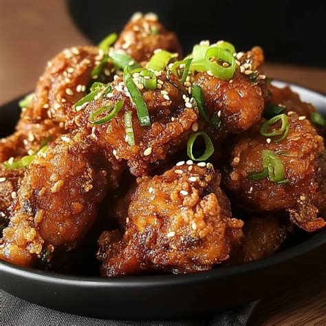 Irresistibly Crispy Korean Soy Garlic Chicken (Dakgangjeong) - Yummy Gusto