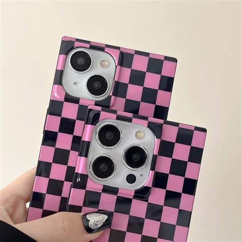 3D Pink And Black Rectangular Shape Case - iPhone – Cases Culture