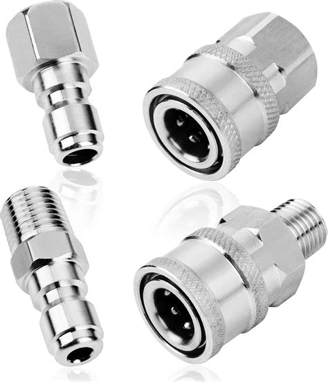 Amazon.com: 2 Sets NPT 1/4 Inch Pressure Washer Coupler Quick Connect ...