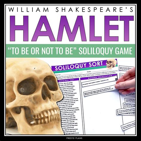 Hamlet To Be Or Not To Be Soliloquy Activity - Modern Translation Sort ...