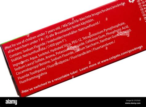 Image result for Colgate Toothpaste Ingredients Label