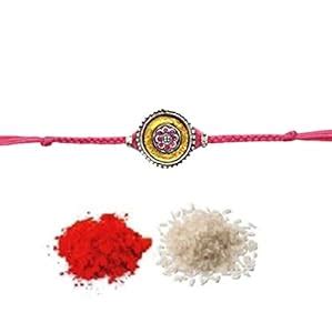 Buy FURE Multi-colour Floating Flower Rakhi for Brother (Roli Chawal ...