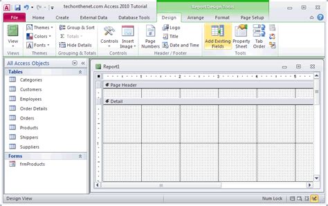 Image result for MS Access 2010 Split Screen
