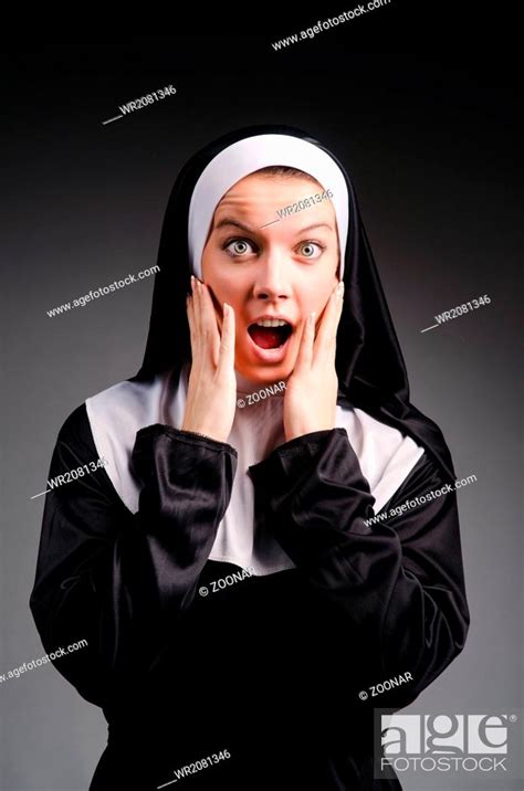 Young nun in religious concept, Stock Photo, Picture And Royalty Free ...