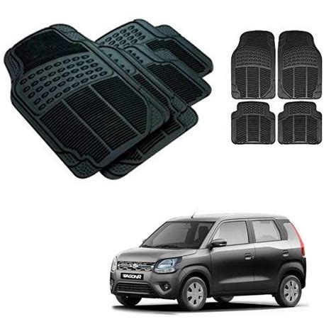 After Cars Black Carpet Floor/Foot 4D Rubber Mats for Maruti Suzuki ...