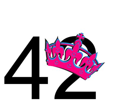 Pink Tilted Tiara And Number 42 Clip Art at Clker.com - vector clip art ...
