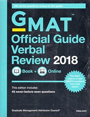 Buy GMAT Official Guide 2018 Verbal Review: Book/Online (Old Edition ...