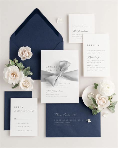Three Ways to Style Navy Blue Wedding Invitations | Shine Wedding ...