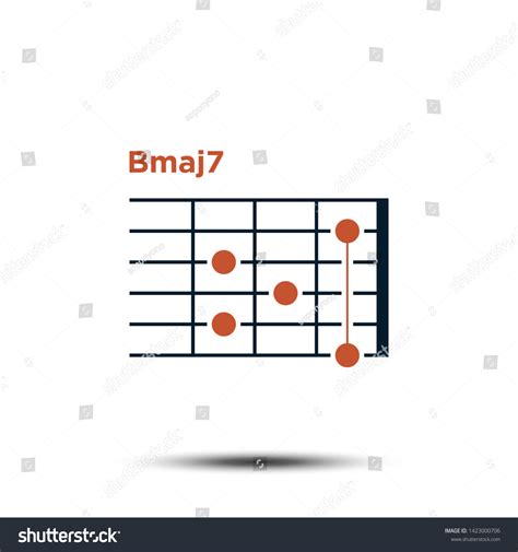 Bmaj7 Basic Guitar Chord Chart Icon Stock Vector (Royalty Free ...