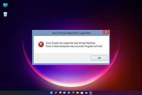 Java Virtual Machine Launcher Fatal Exception 的图像结果