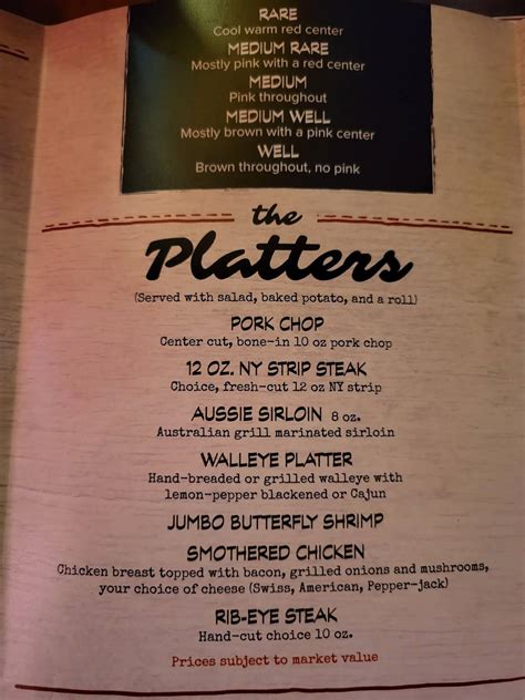 Menu at Thirty Six Saloon pub & bar, Rockville, 108 E Ohio St