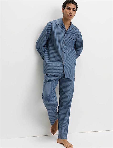 Buy Pure Cotton Striped Pyjama Set at Marks & Spencer