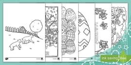 Let's Doodle About Easter Colouring Pages (teacher made)
