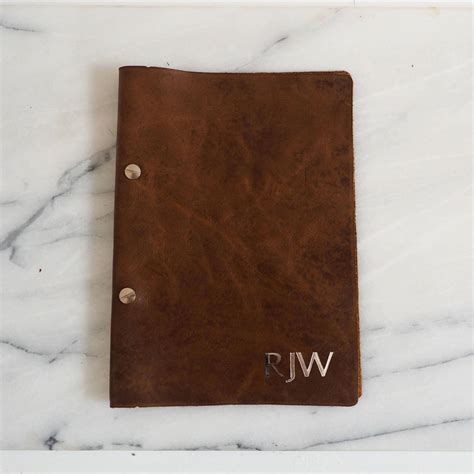 Personalised Refillable Leather Bound Notebook By Stabo