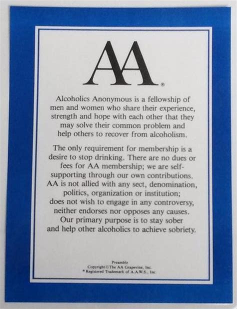 Aa Preamble Printable Version