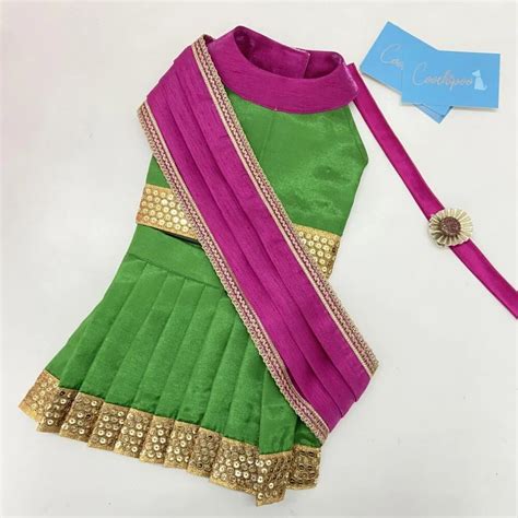 Coochipoo Koli Saree for Dogs - Premium Cotton, Summer-Ready Ethnic ...
