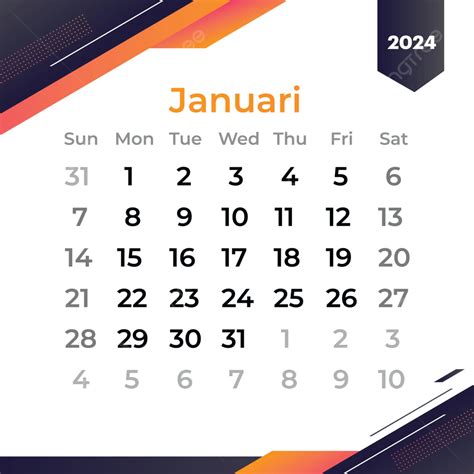 日曆月 1 月 2024 矢量圖, 日曆, 2024 年日历, 2024 年日曆下載向量圖案素材免費下載，PNG，EPS和AI素材下載 ...