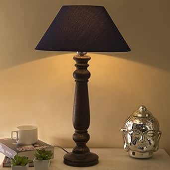 Buy Homesake® Handcrafted Wooden Table Lamp for Bedroom & Living Room ...